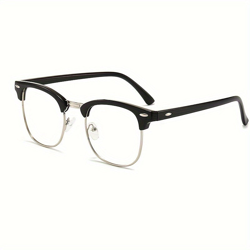 Unisex Semi Rimless Light Glasses for Computer Reading Gaming TV Phones