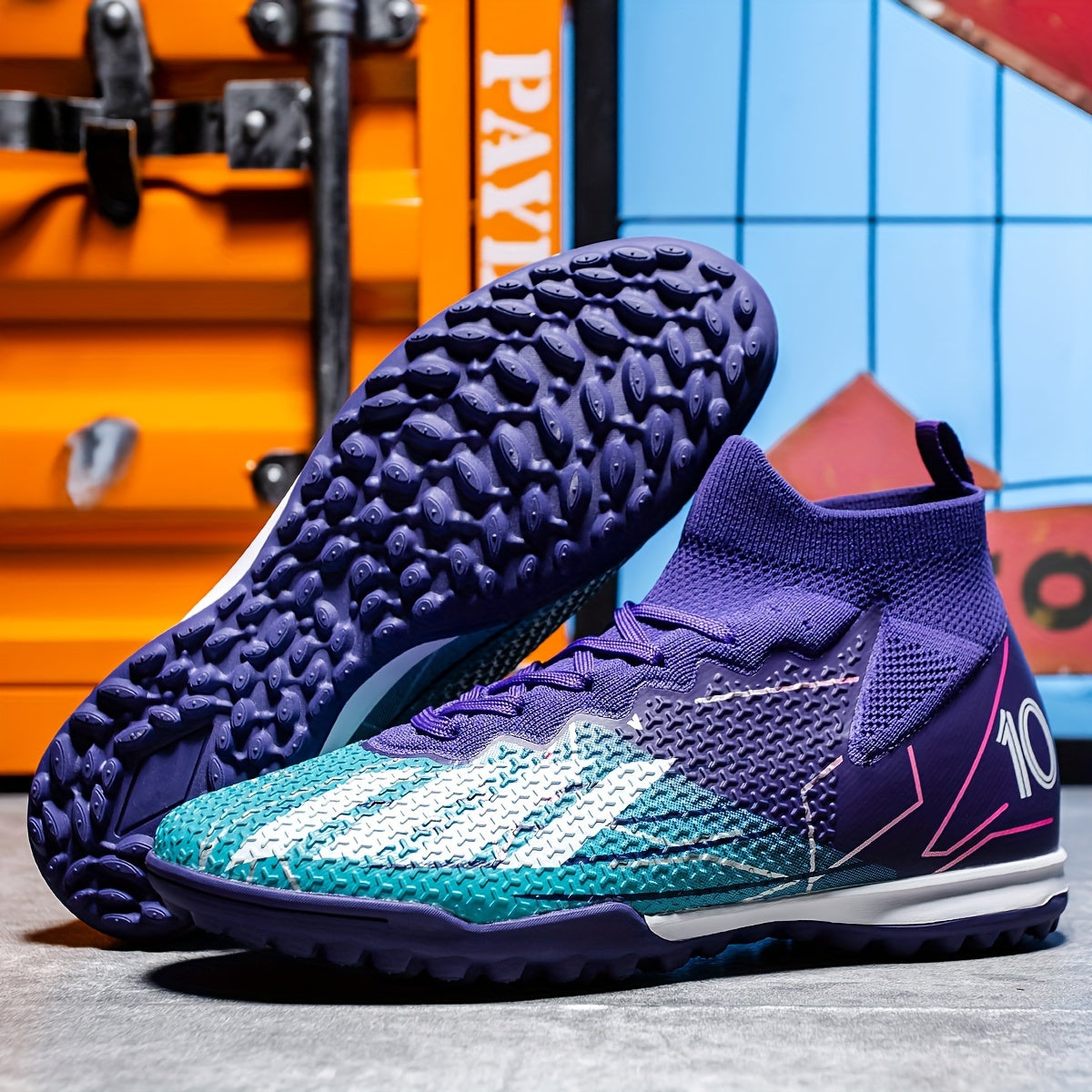 Высокие профессиональные футбольные бутсы из искусственной травы, дышащие, комфортные, противоскользящие, всесезонные