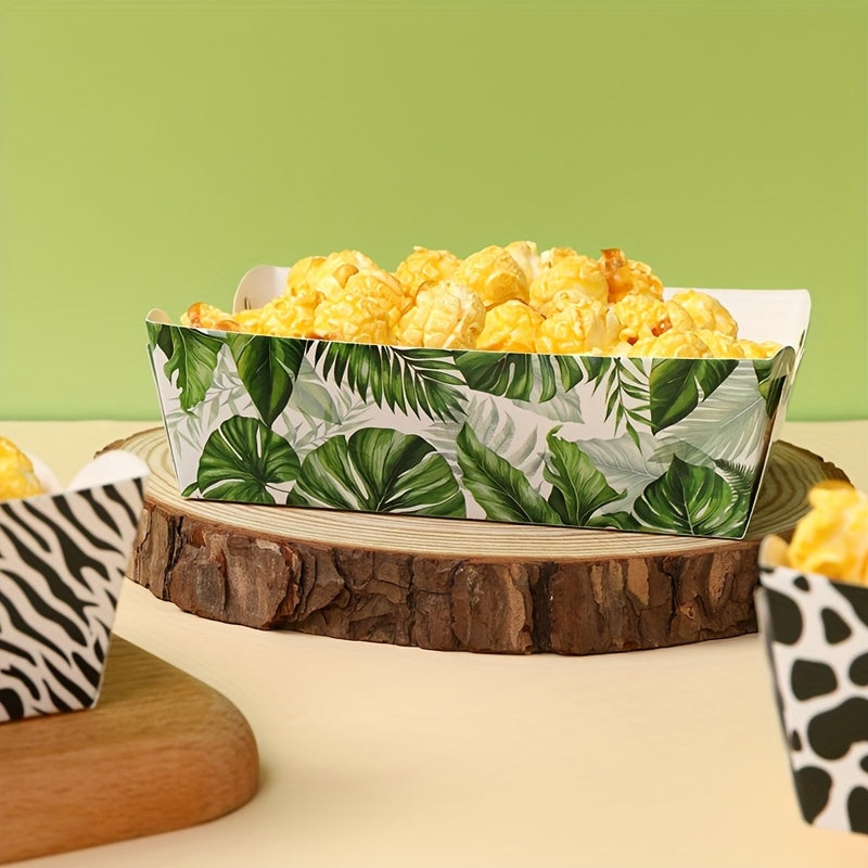 Biodegradable Paper Party Trays Set of 6 Animal Prints for Weddings Birthdays Baby Showers