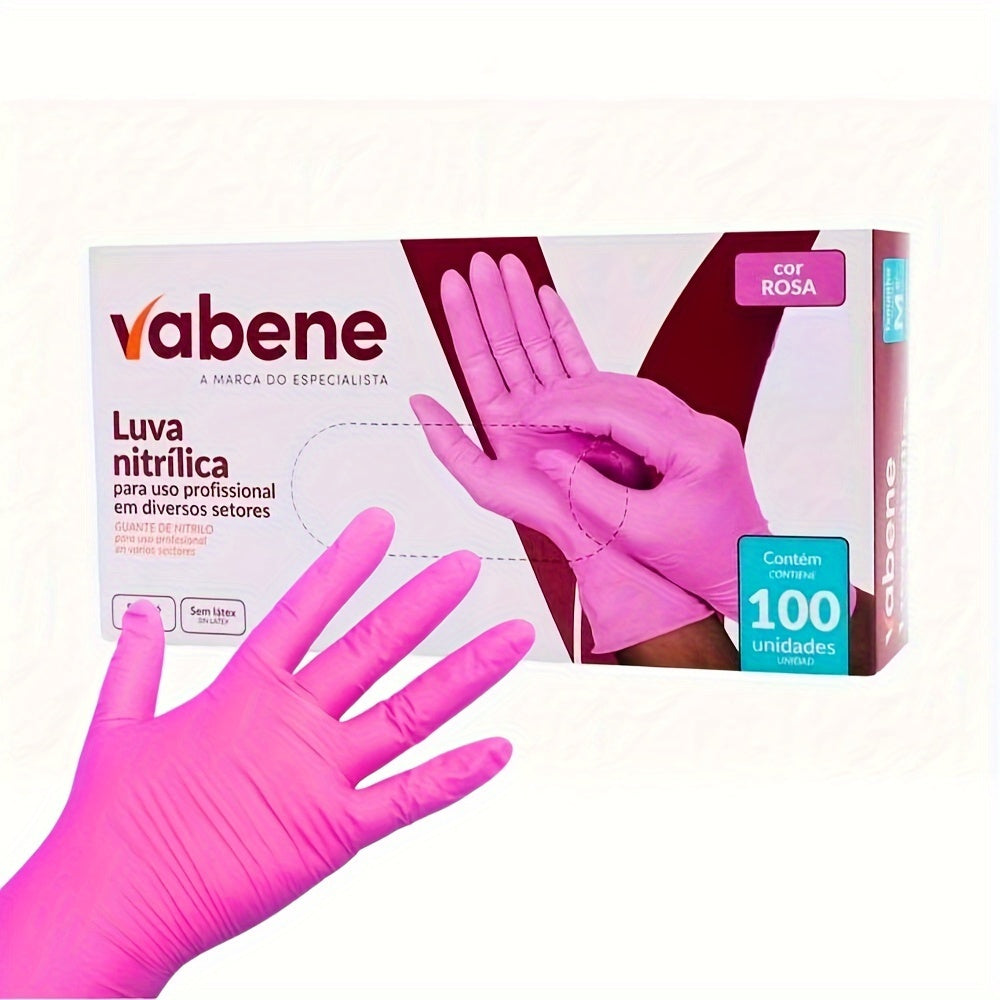 Disposable Light Pink Cleaning Gloves, Powder-Free, Latex-Free