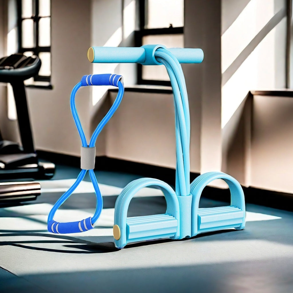 Set de tirador de pedal TPE duradero y para abdominales para yoga y fitness azul, verde, púrpura