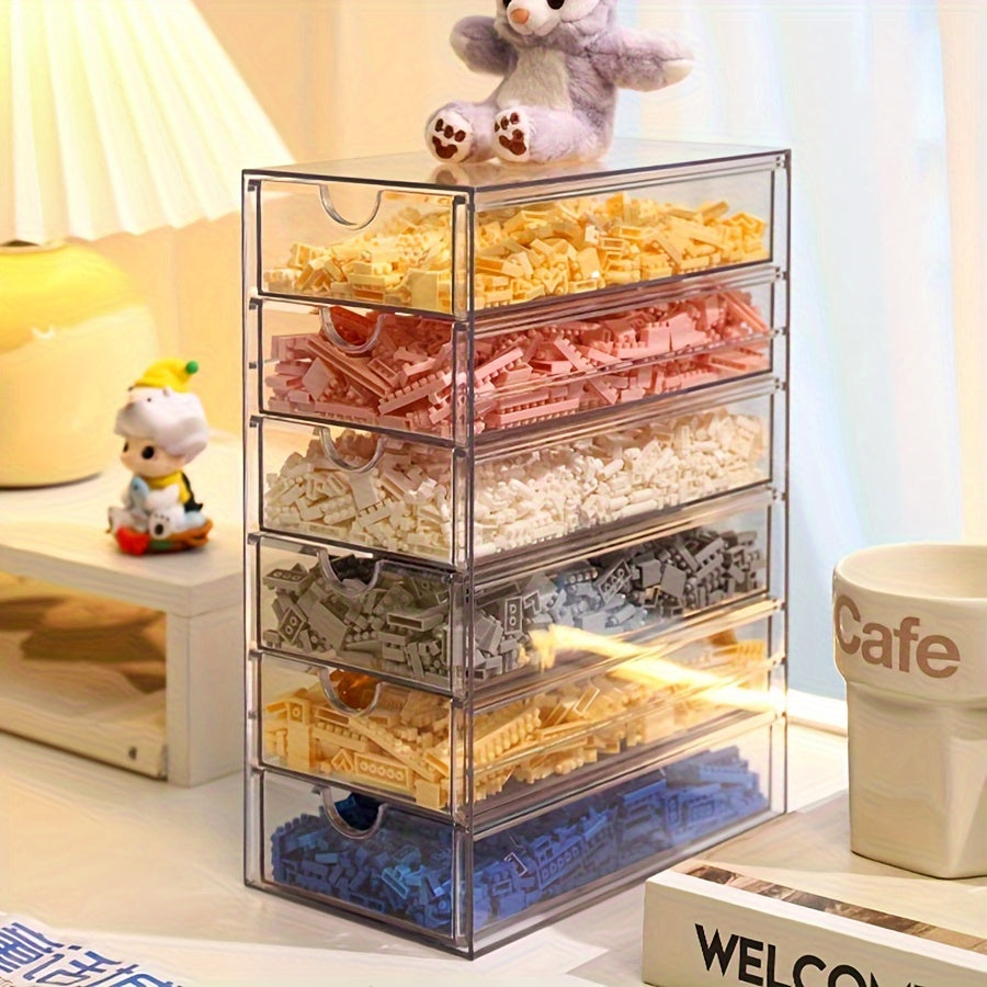 Zamonaviy plastik tashkilotchisi kichik qurilish bloklari uchun - quvvat talab qilinmaydi.