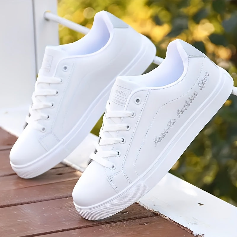 Men's Low Top Letter Print Skateboarding Sneakers for Casual Sports and Daily Wear