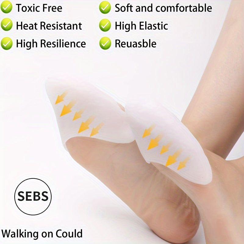 Unisex Silicone Toe Protectors Gel Cushions Reusable Toe Caps