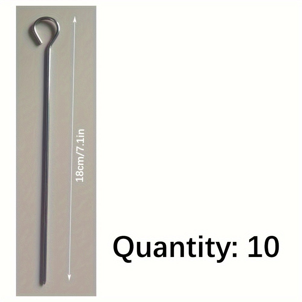 10 o 20 piezas de pinchos de acero inoxidable para hornear y barbacoa