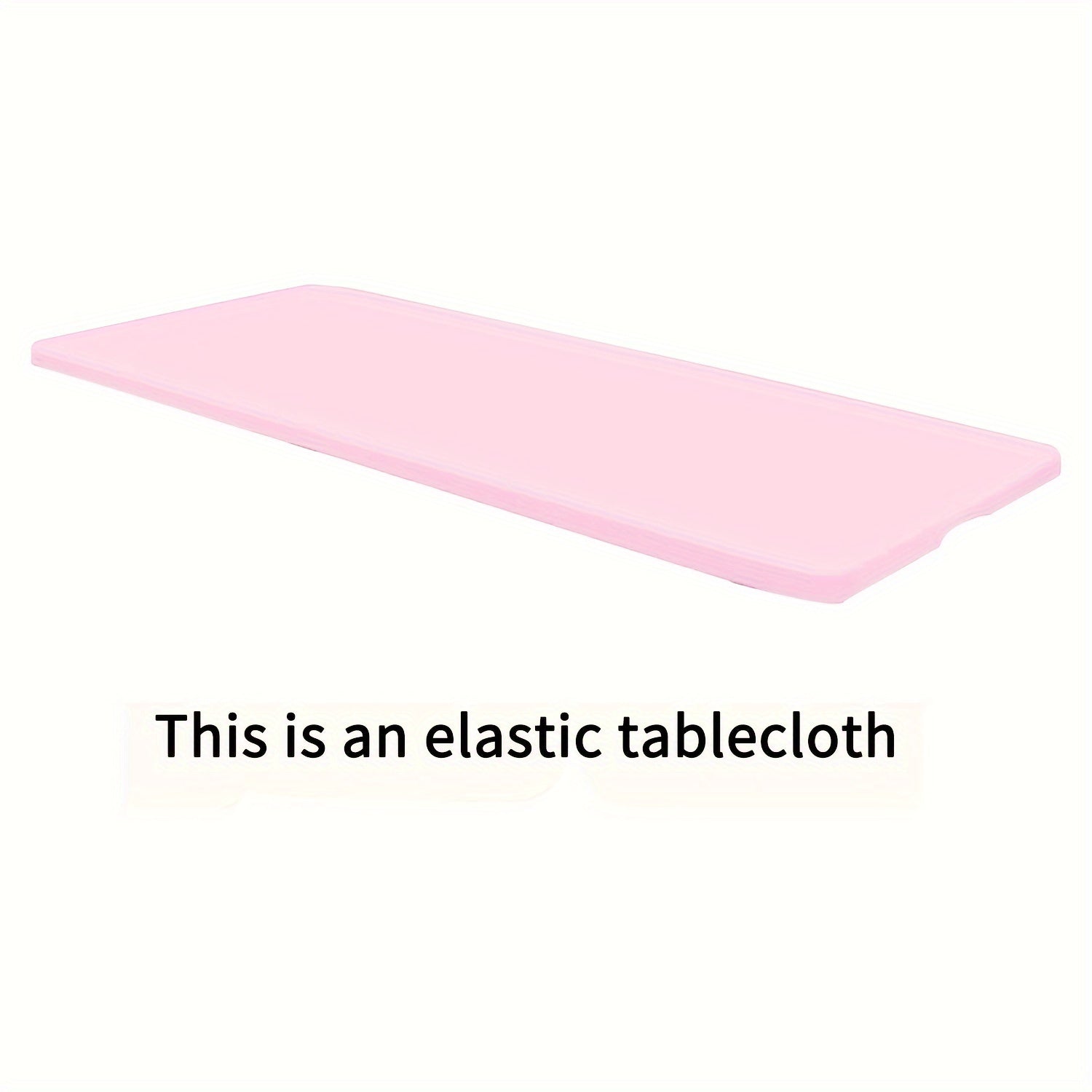Rectangular Polyester Tablecloth with Elastic Edges for Outdoor Events and Parties