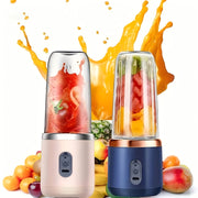 Portable Blender Set with Double Cups USB Rechargeable Ice Crusher for Outdoor Travel