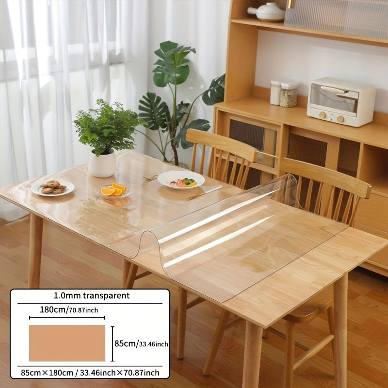 Transparent Thick Tablecloth for Home Hotel Restaurant Heat-Resistant Scratch-Resistant