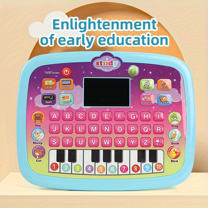 Educational Interactive Tablet with LED Screen for Learning Alphabet Numbers Words Music Math