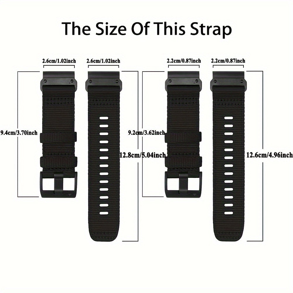 Нейлоновый ремешок для часов Garmin 22 мм 26 мм Быстрая смена Прочный заменитель