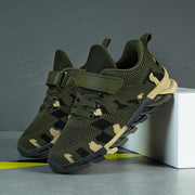 Мужские кроссовки для бега с камуфляжным дышащим сетчатым верхом, нескользящие, легкие, всесезонные