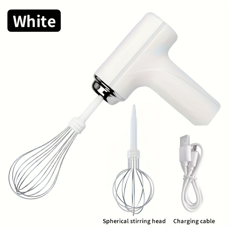 Handheld Electric Cake Mixer USB Rechargeable Battery Lightweight Baking Tool