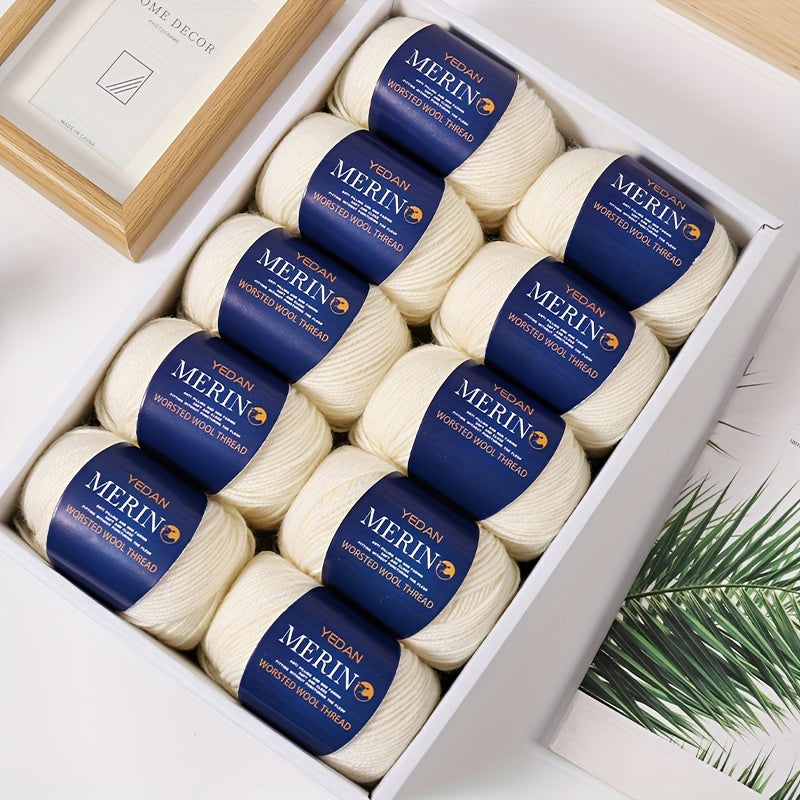 10 piezas de hilo de lana 500g multicolor en degradé, anti-pilling, suave para tejer accesorios de moda