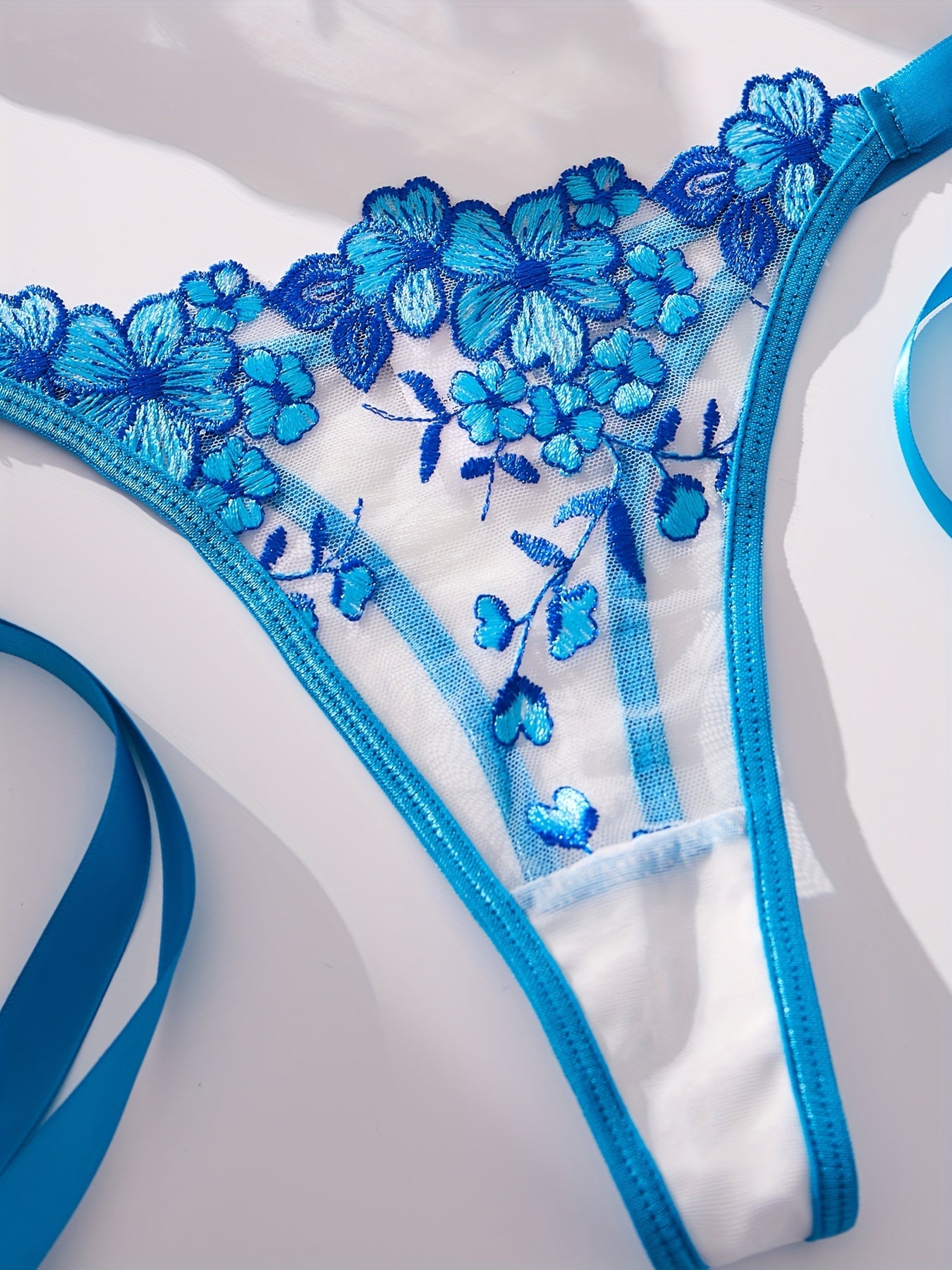 Women's Lingerie Set with Thin Shoulder Straps Bra and Panty Sexy Intimate Apparel