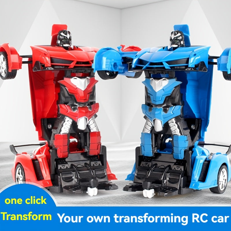Coche de juguete transformador RC para niños de 6+ años en plástico ABS, vehículo de carreras con control remoto