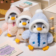 Soft Polyester Penguin Plush Doll for Girls Ages 0+ with Ragdoll Pillow
