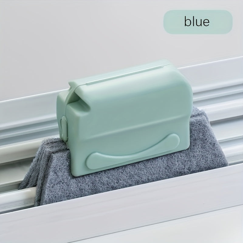 Cepillo de limpieza de ventanas con goma para mano, herramienta para bordes y grietas, dureza media