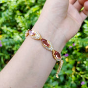 Color-Changing Jewelry Set with Synthetic Sudanite Earrings Pendant Rings Bracelets for Women