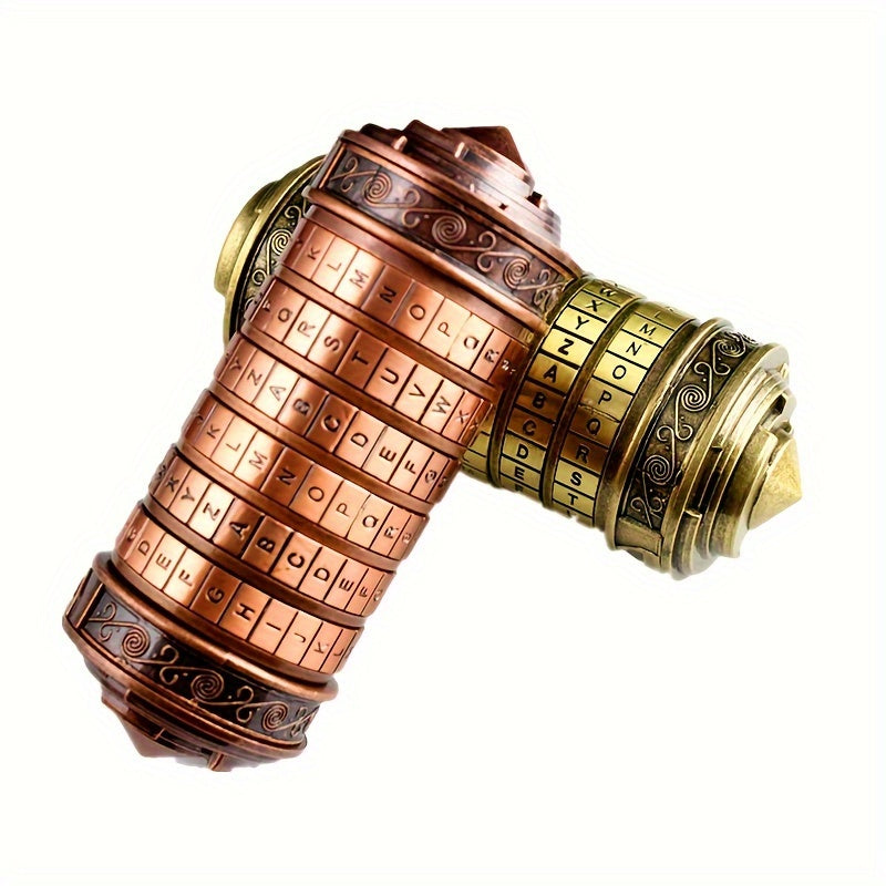 Metal Cryptex Puzzle Lock Safe for Valuables Jewelry Gift