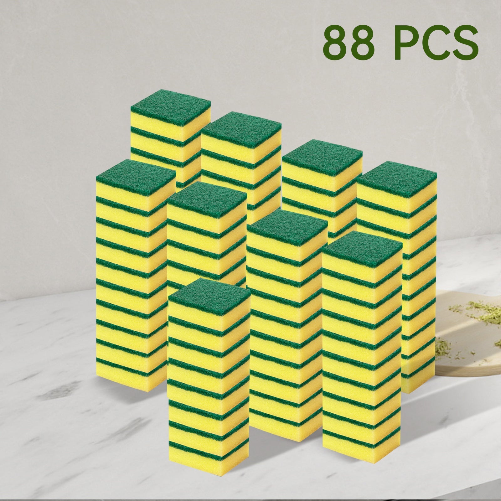 Double-Sided Cleaning Sponge Soft Absorbent and Scrubbing for Stains