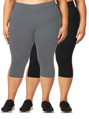 Plus Size High Waist Bermuda Shorts Stretchy Skinny Fit Side Slit Spring Summer