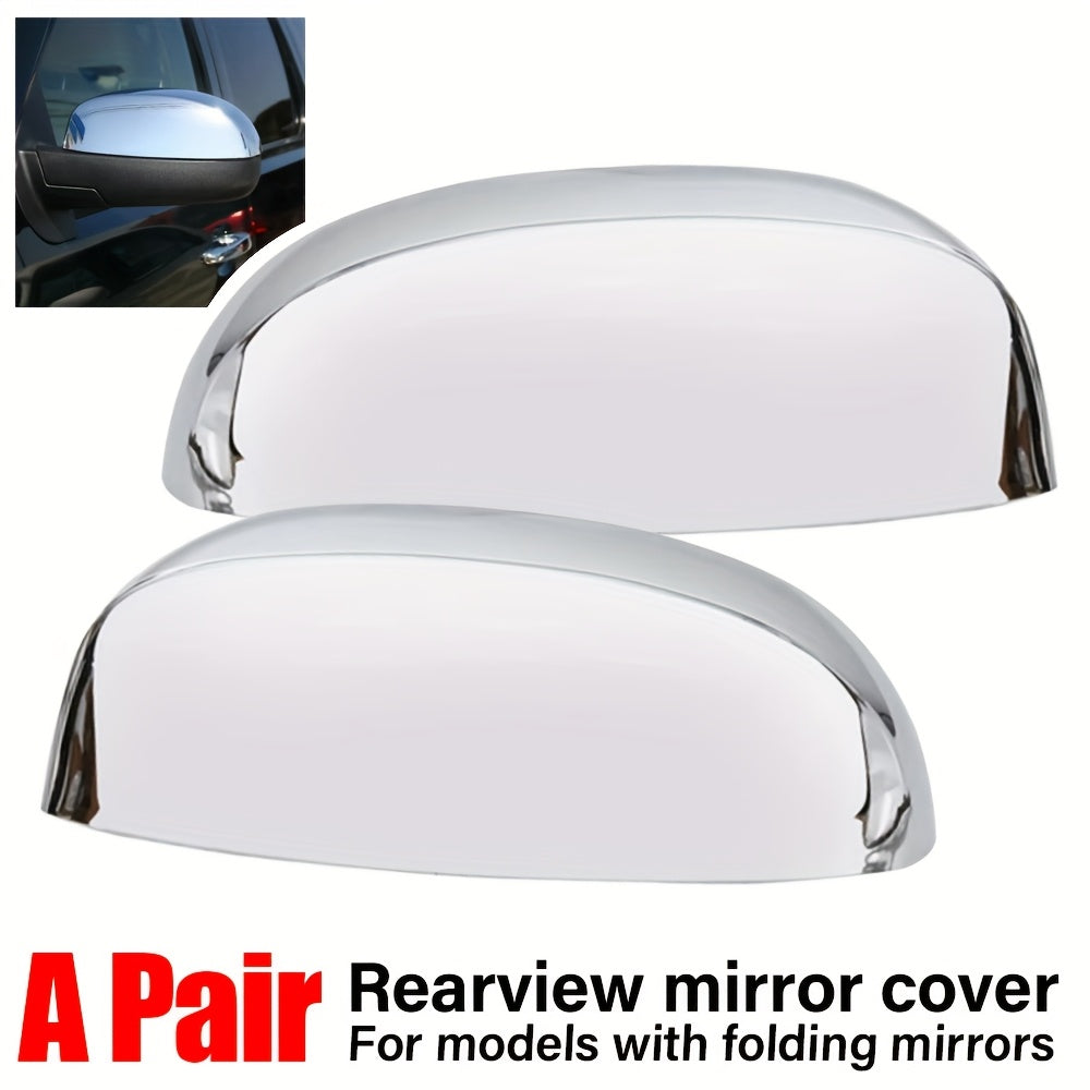 Pair Chrome Rearview Mirror Cover Caps for Chevy GMC Sierra 2007-2013