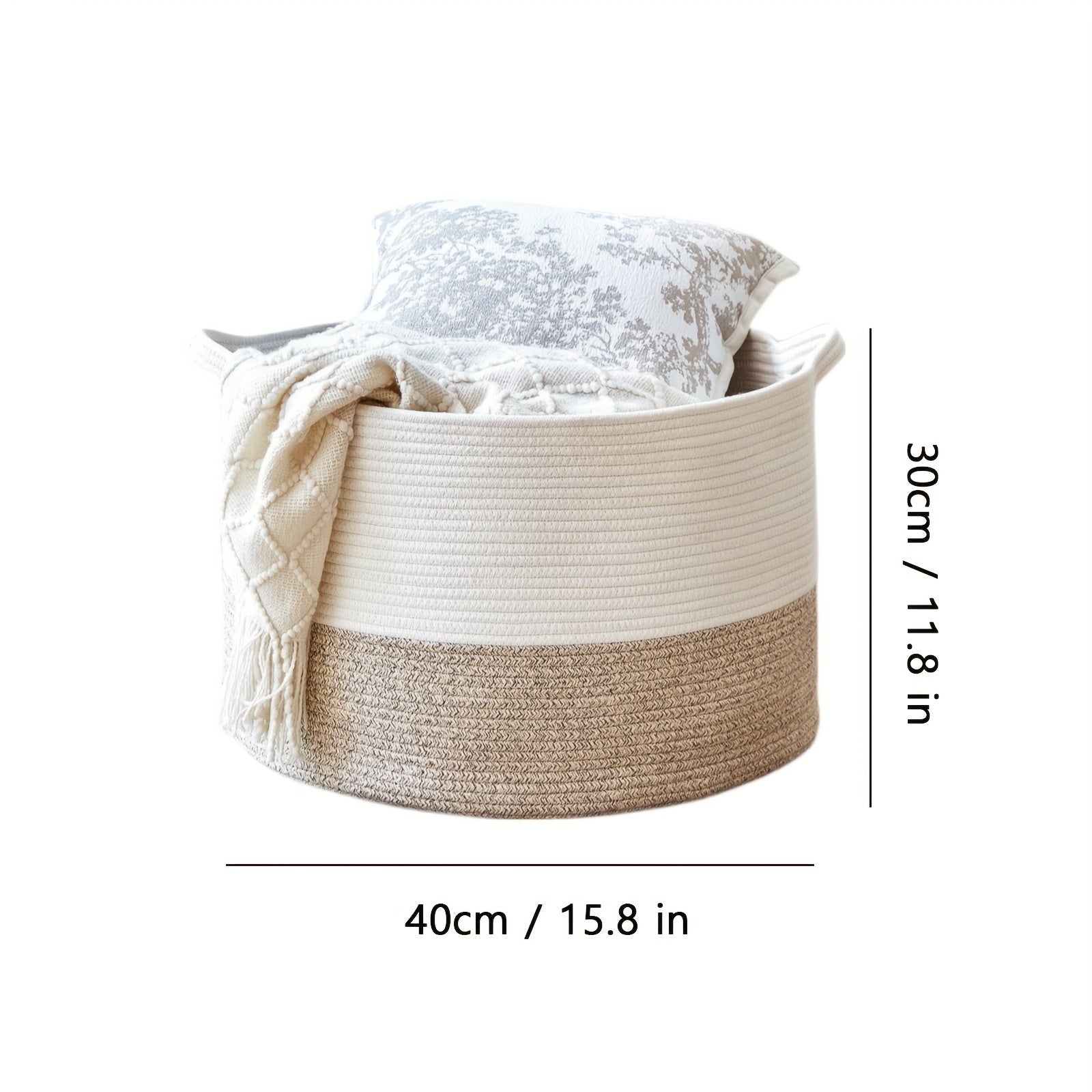 Large Woven Storage Basket for Toys and Home Organization