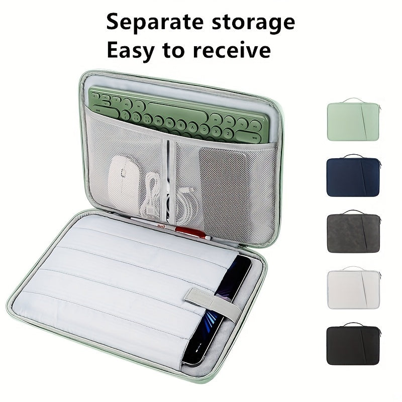 Nylon Laptop and Tablet Sleeve with Pockets for Office Supplies Up to 27.94 cm