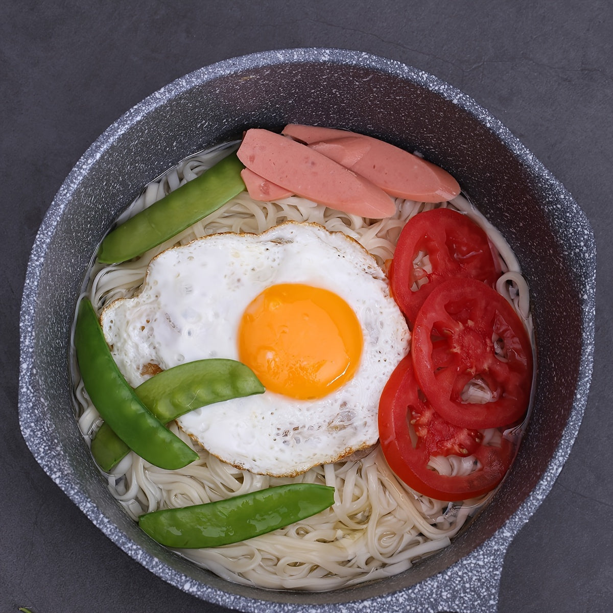 Olla de leche de aluminio antiadherente de 20cm con tapa de vidrio para cocinas de inducción y gas