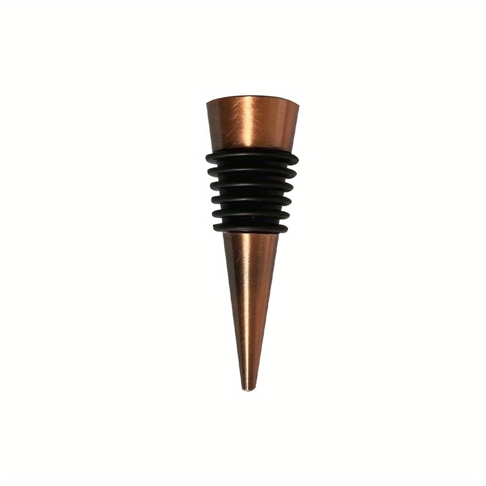 Handmade Gold Finish Wine Stopper with Flat Head and Hole