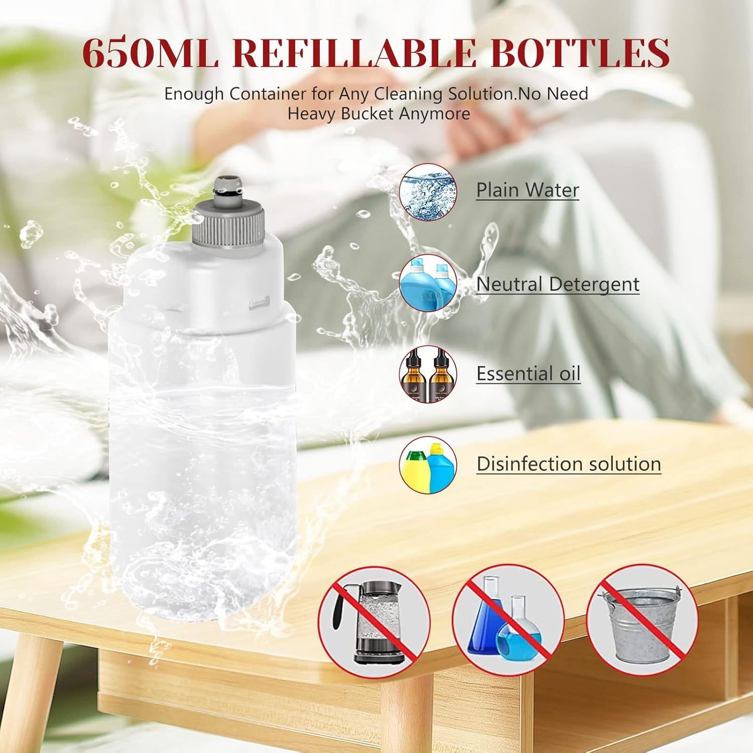 Aluminum Spray Mop Set with Washable Microfiber Pad for Tile and Hardwood Floors