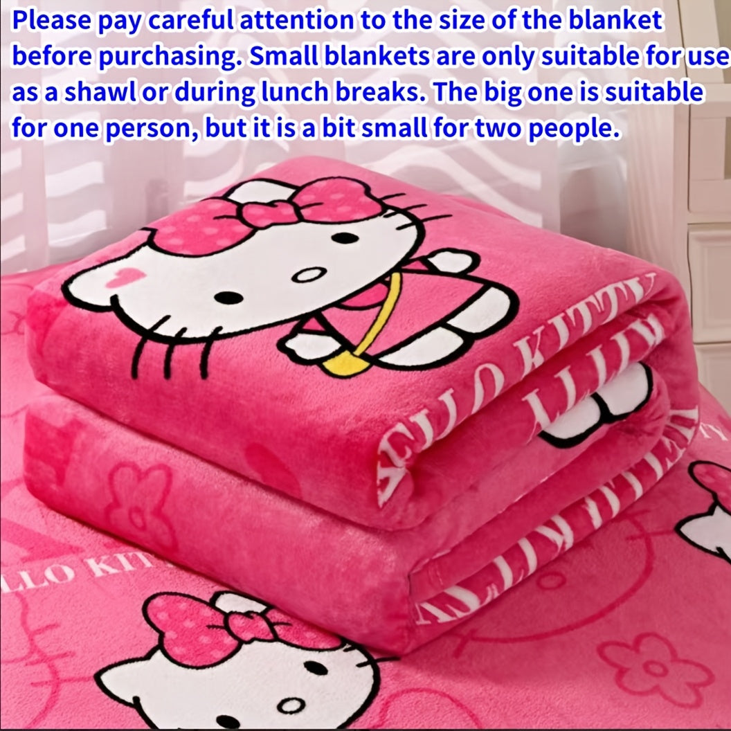 Hello Kitty Plush Blanket Cozy Soft for Napping Sofa Car Gift