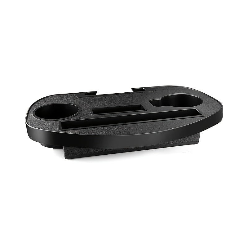 Bandeja con portavasos para sillón de gravedad cero negro con soporte para teléfono y tableta