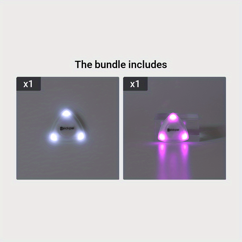 LED Illuminated Wooden Guitar Pick with Multi-Color Lighting and Long Battery Life