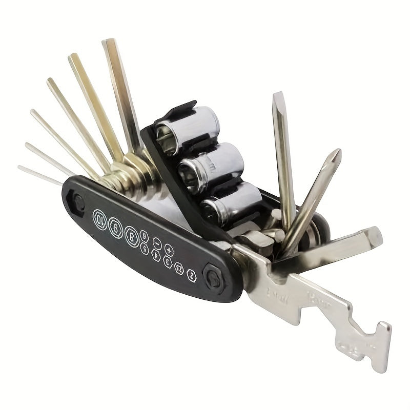 Ko‘p maqsadli bukadigan tornavida to‘plami, velosiped va mototsikl ta'miri uchun Hex tornavida bilan