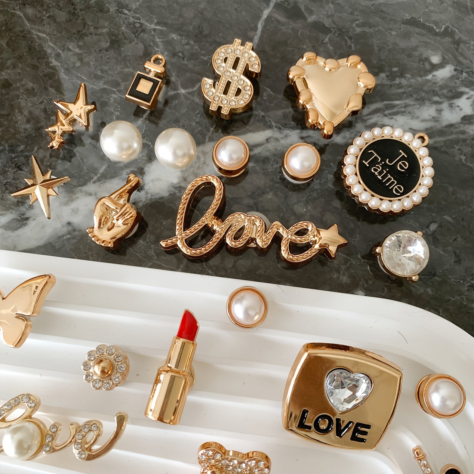 Girls Shoe Decoration Charms 26pcs Set DIY Detachable Cute Shoe Accessories