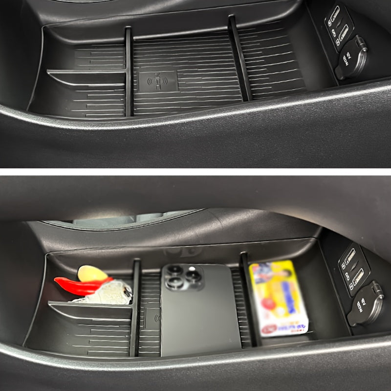 Car Interior Organizer Black Multi-Compartment Storage Box for E2 2023