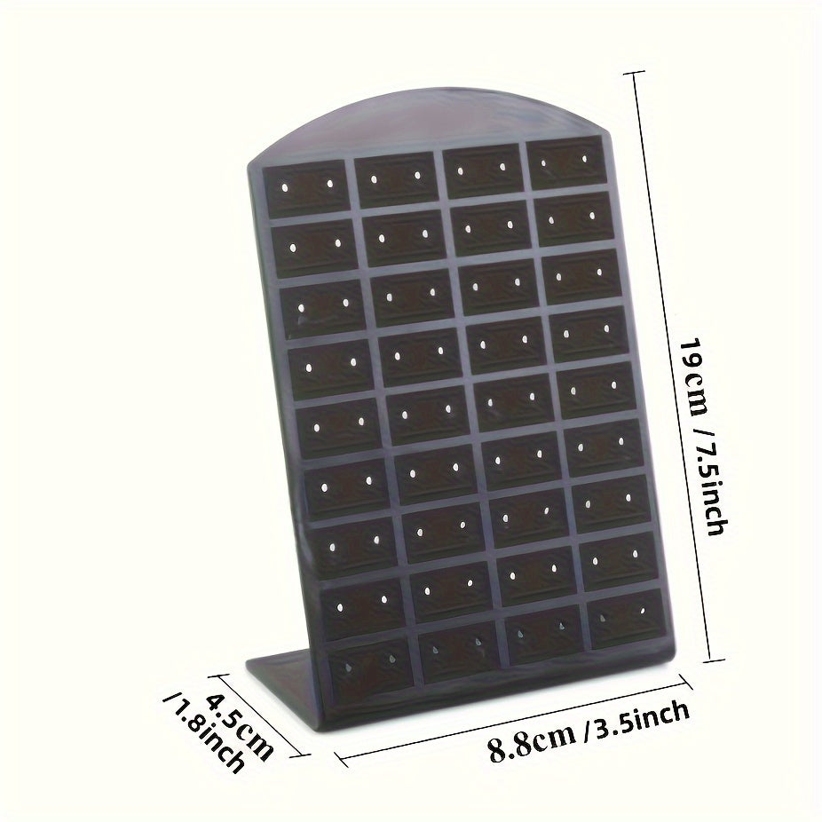 Acrylic Jewelry Display Stand with 72 and 48 Holes for Earrings Black and White