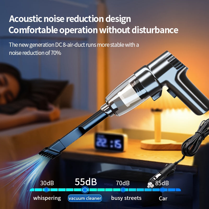 Мини портативный автомобильный пылесос с насадкой для щелей, USB-зарядка, сухая и влажная уборка, портативный