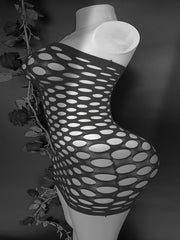 Women's Mesh Bodycon Dress with Cut-Outs Plus Size Lingerie