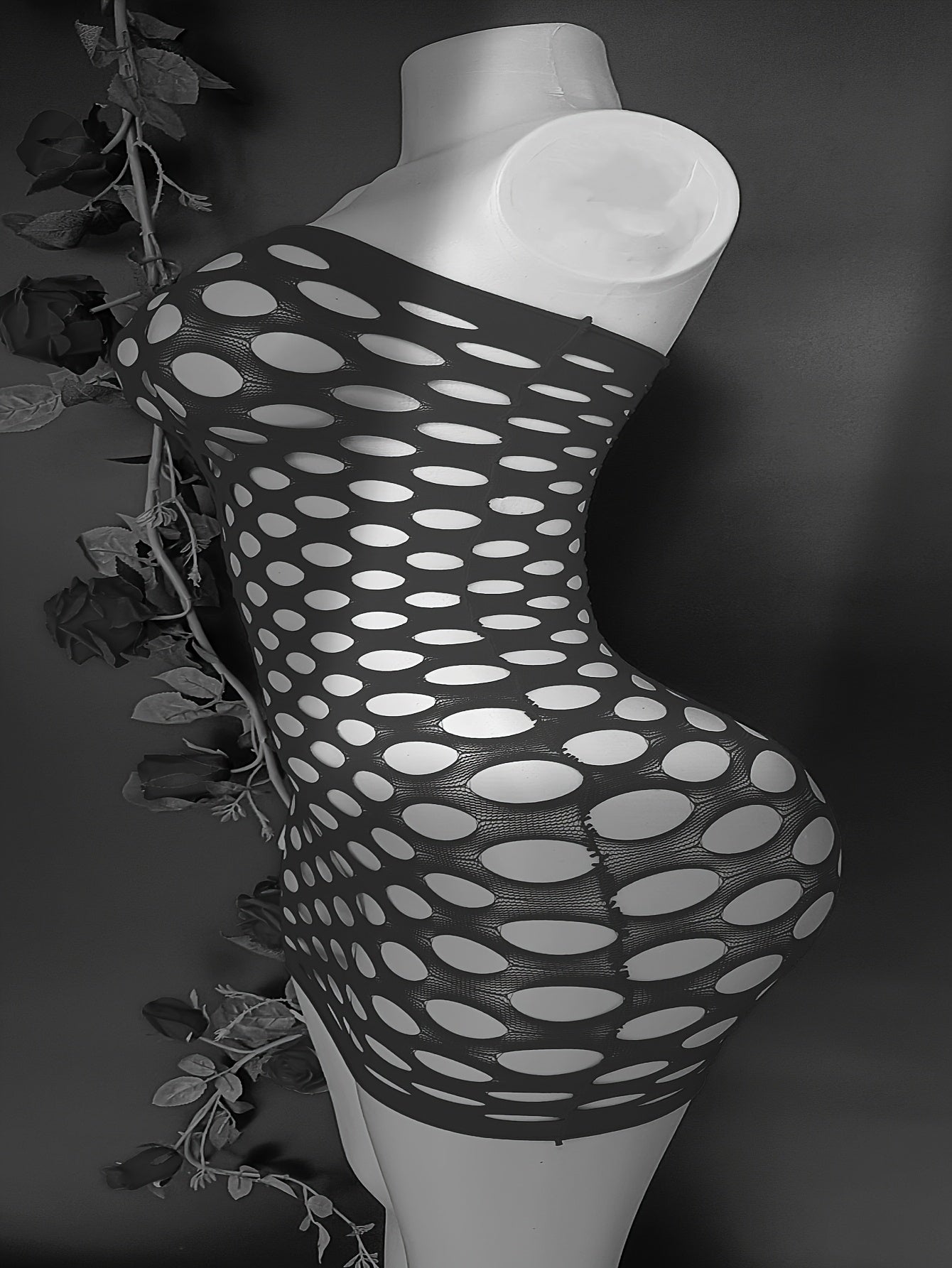 Women's Mesh Bodycon Dress with Cut-Outs Plus Size Lingerie