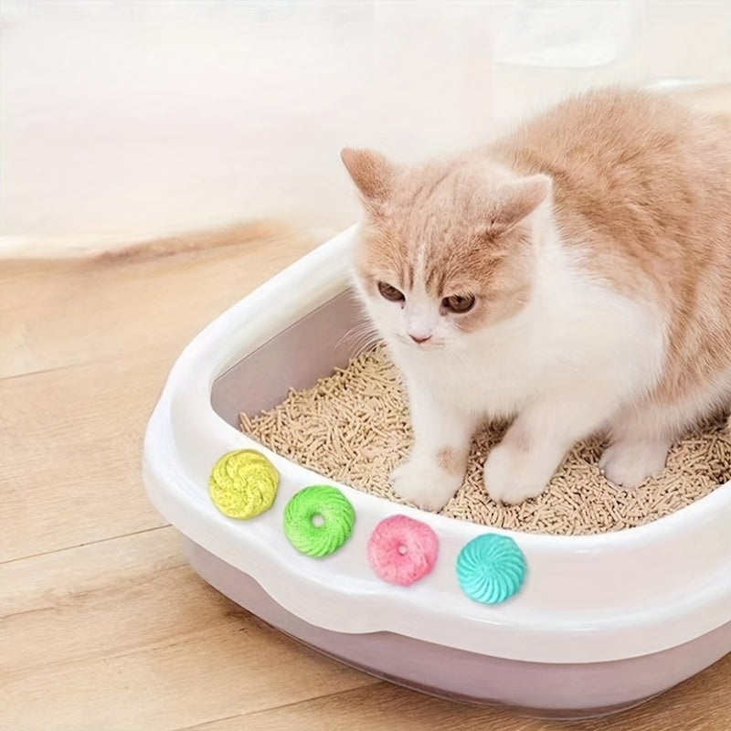 Set of 4 Cat Litter Odor Eliminators Natural Fresh Scent Multi-Use Easy Application