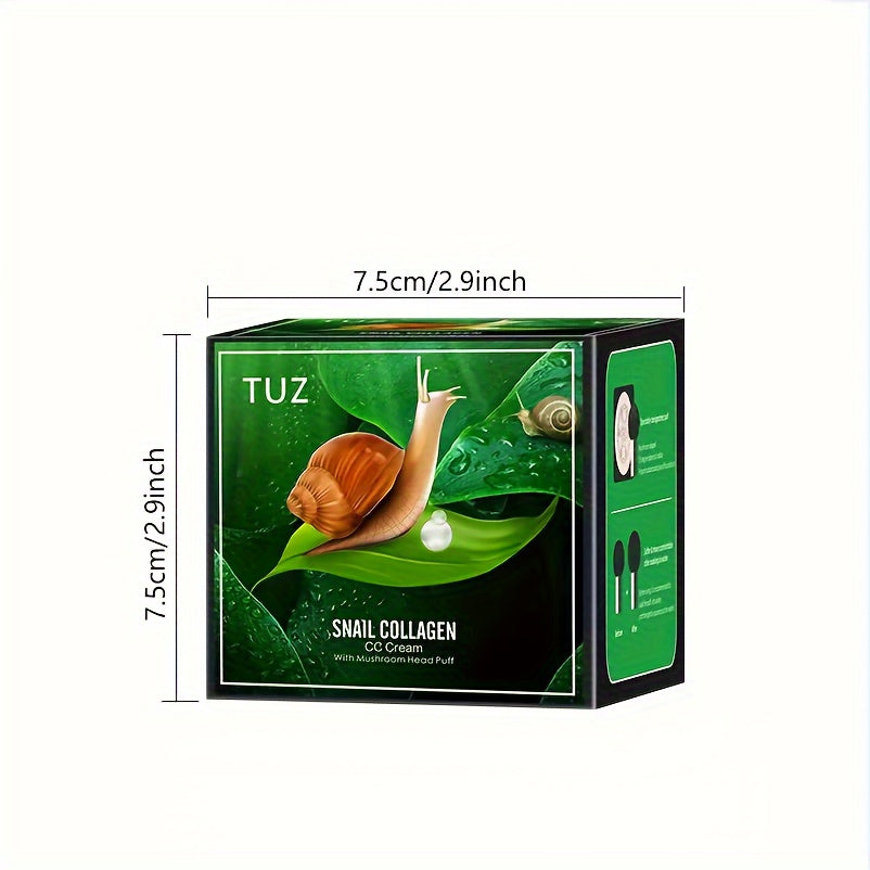 Snail Collagen CC Cream Waterproof Long-Lasting Moisturizing Face Foundation for All Skin Types