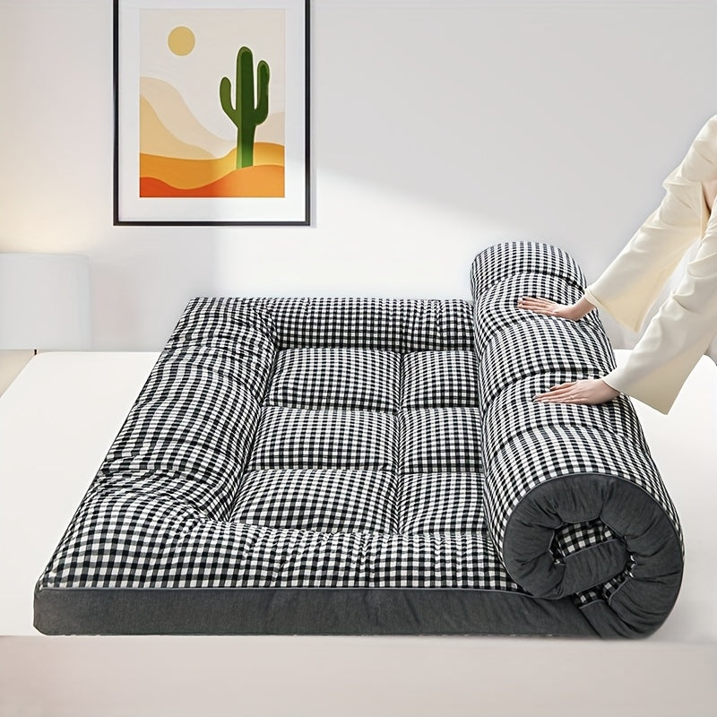 Extra Thick Breathable Quilted Mattress Topper with Elastic Straps All-Season Comfort