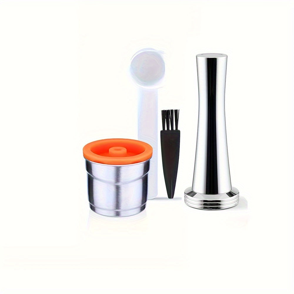 Qayta ishlatiladigan zanglamaydigan po'latdan yasalgan qahva filtri kapsula mashinalari uchun Tamper aksessuari