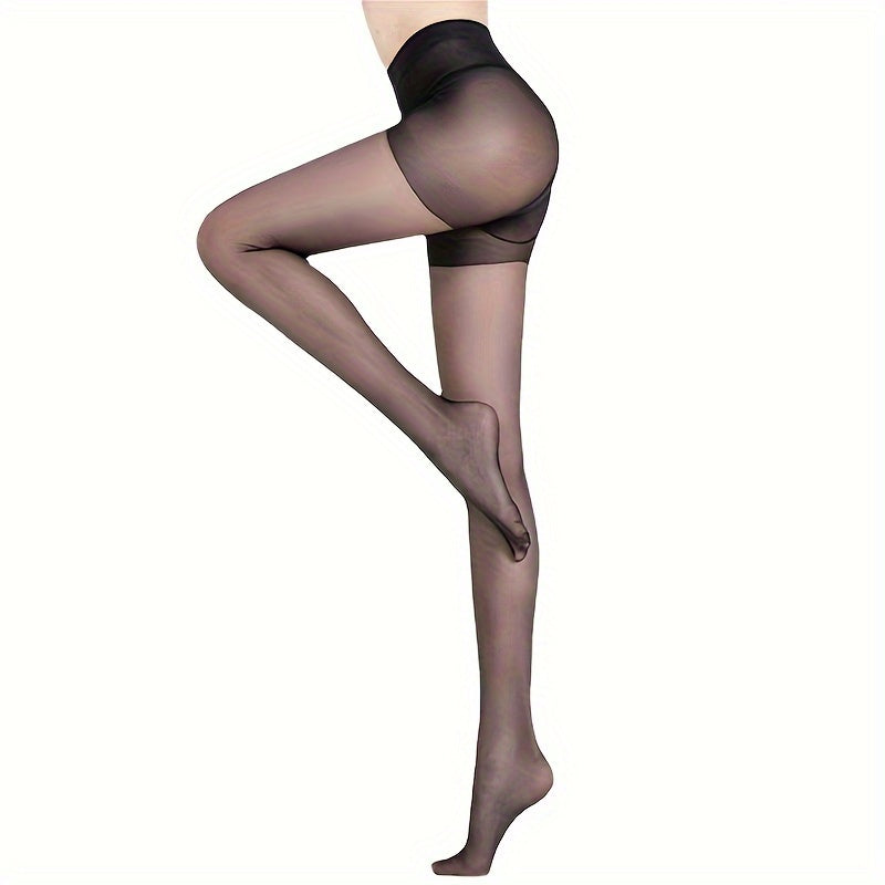 Women's Summer Thin Control Top Pantyhose Stockings Hosiery Solid Color
