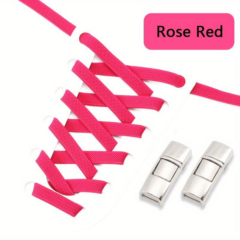 Шнурки без шнуровки с алмазными крестовыми замками для повседневных кроссовок, эластичный ацетат