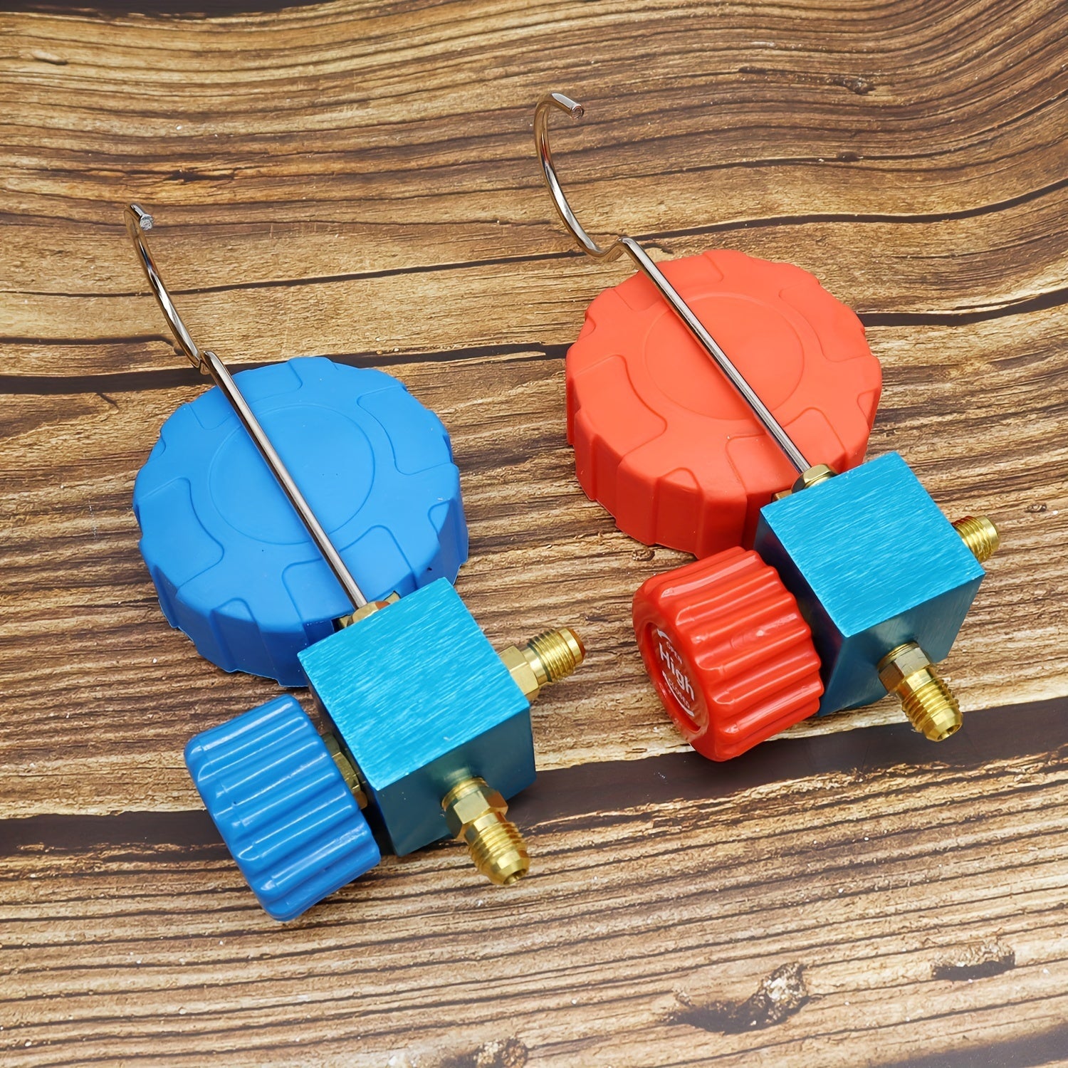 Three-Way Manifold Pressure Gauge Valve for R407C R22 R134a R404A Refrigerants