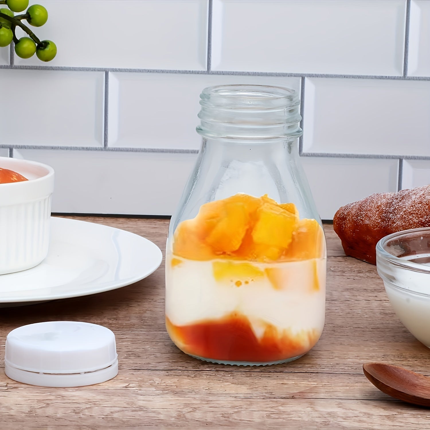 16 ta shisha saqlash konteynerlari to'plami 300ml, suyuqlik o'tkazmaydigan, BPAsiz, oziq-ovqat saqlash