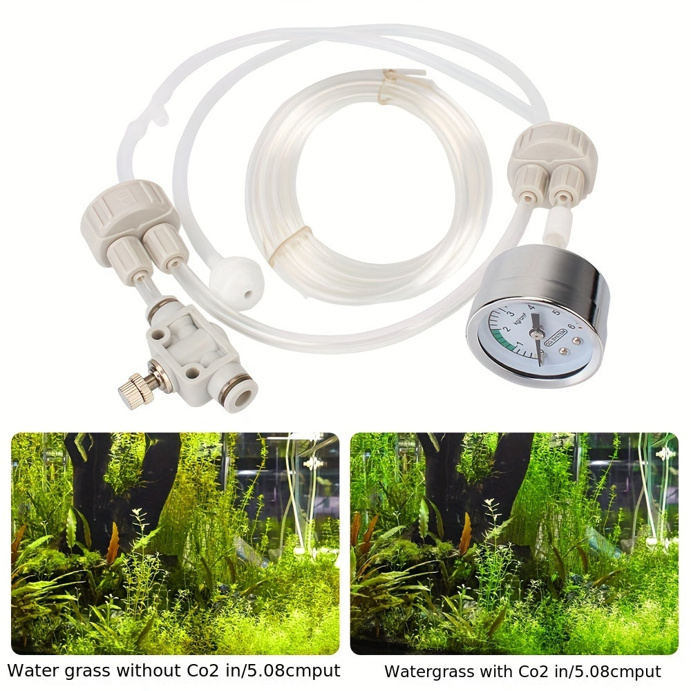 Aquarium CO2 System for Aquatic Plants with Diffuser Valve and Pressure Device